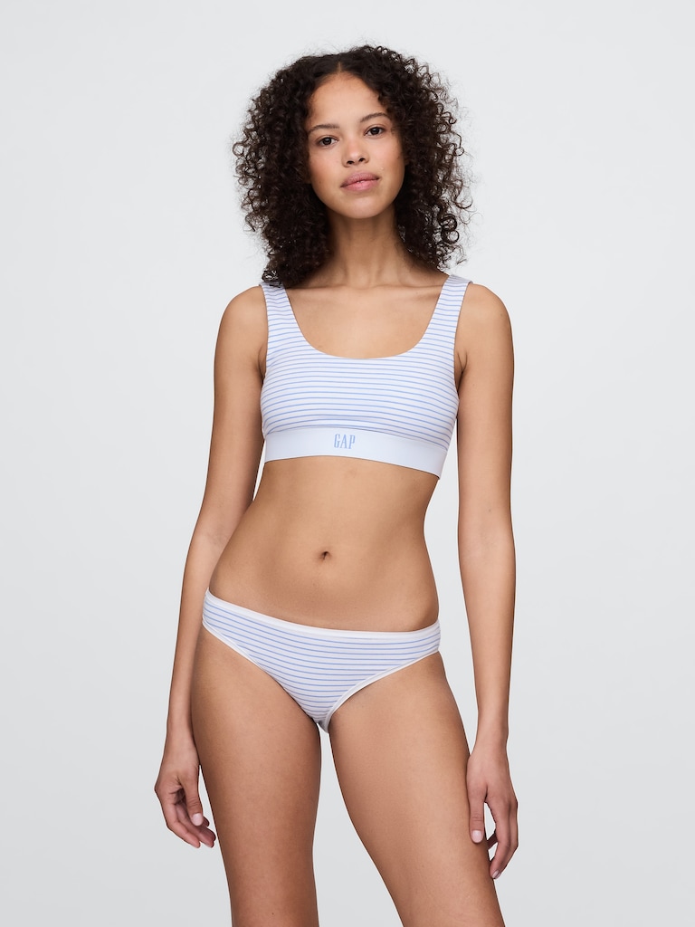 Organic Stretch Cotton Gap Logo Bralette