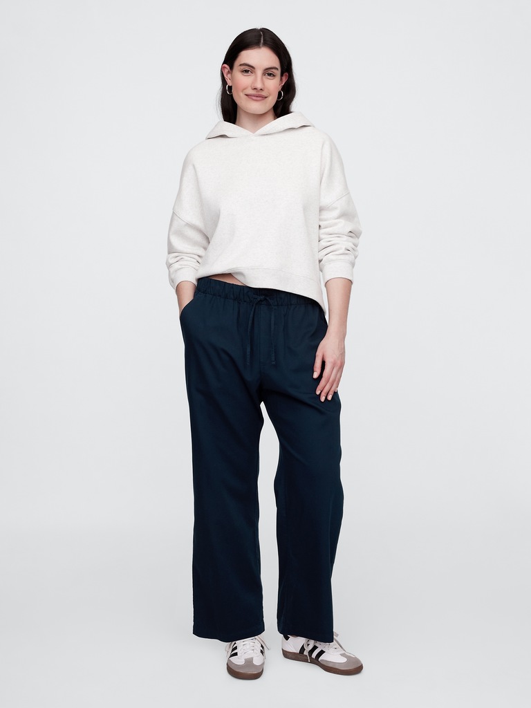 Mid Rise Easy Twill Pants