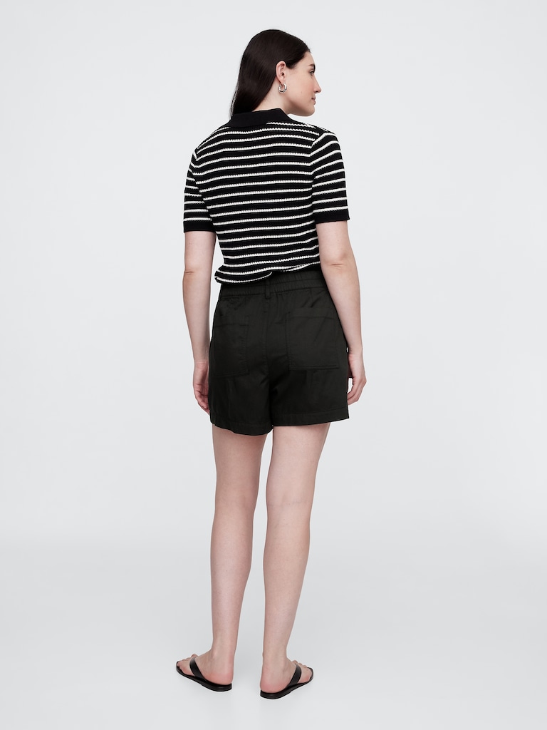 High Rise 4" Khaki Girlfriend Shorts