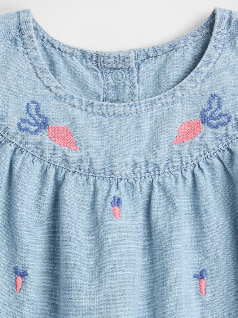 Baby Peter Rabbit™ Chambray Shorty One-Piece