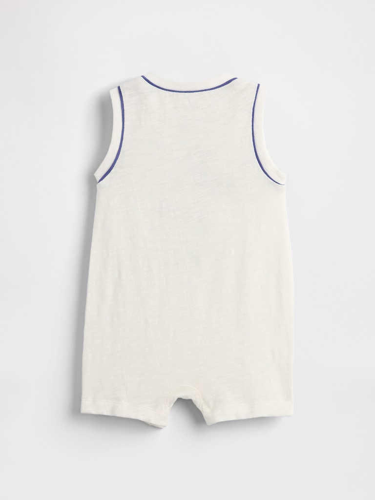 Gap × Disney Baby Organic Cotton Mickey Mouse Shorty One-Piece
