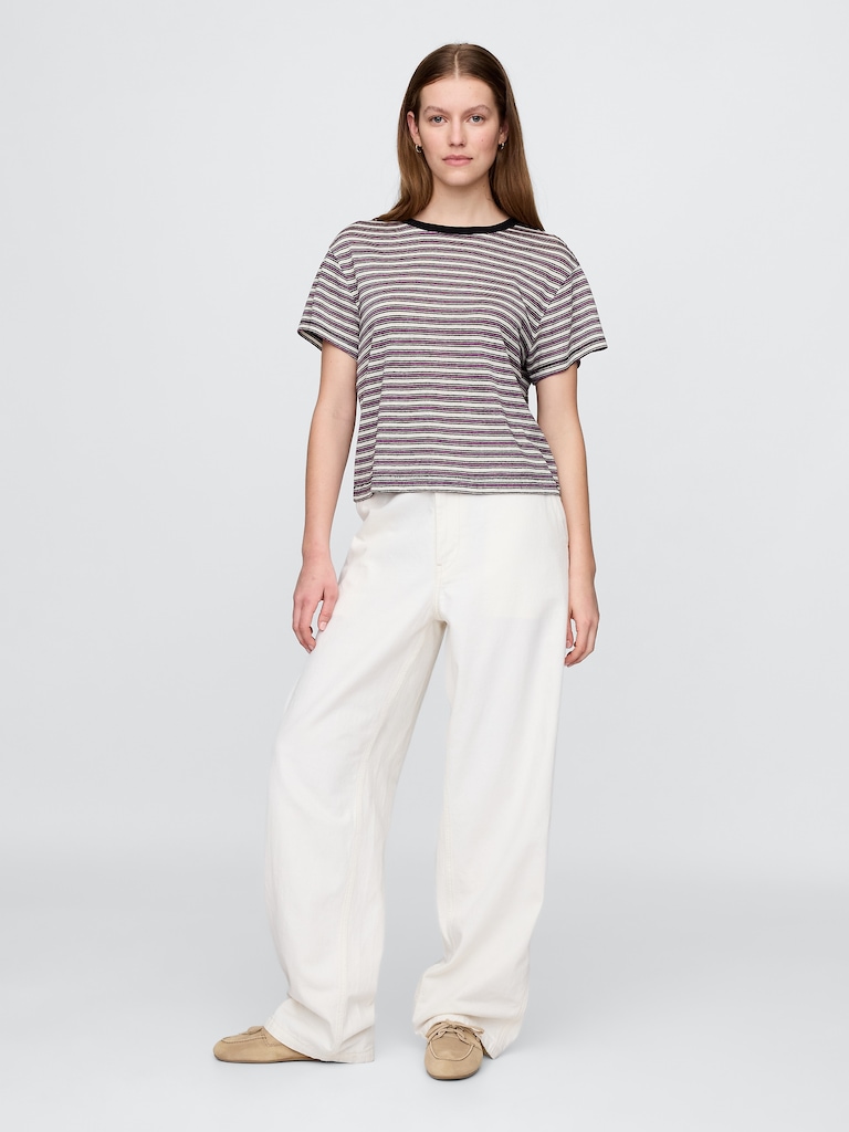 Linen-Blend T-Shirt