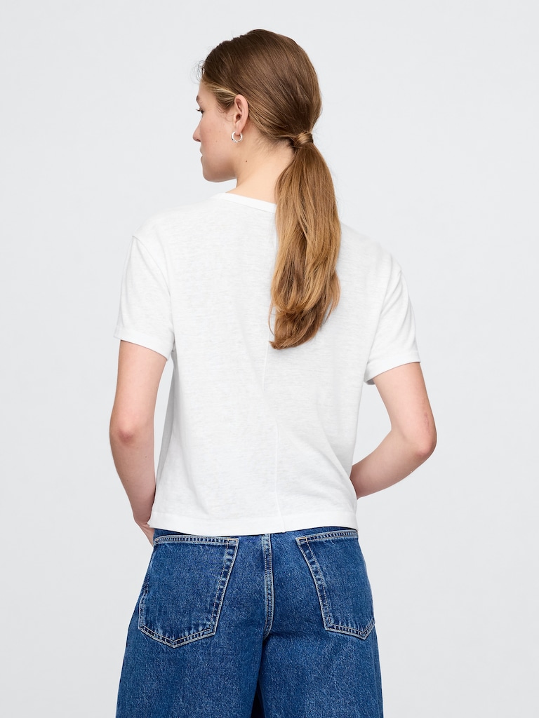 Linen-Blend T-Shirt