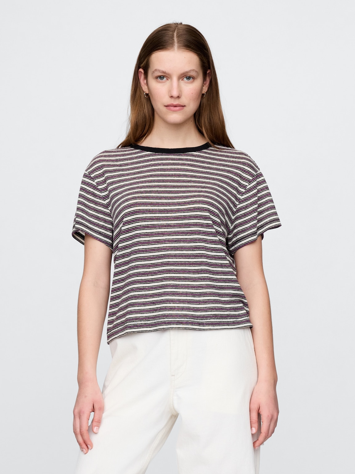 Linen-Blend T-Shirt