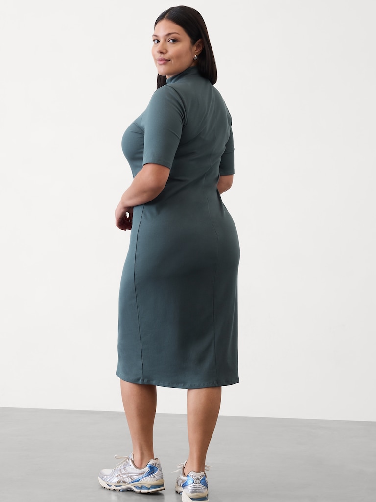 Signature Rib Mock Neck Dress