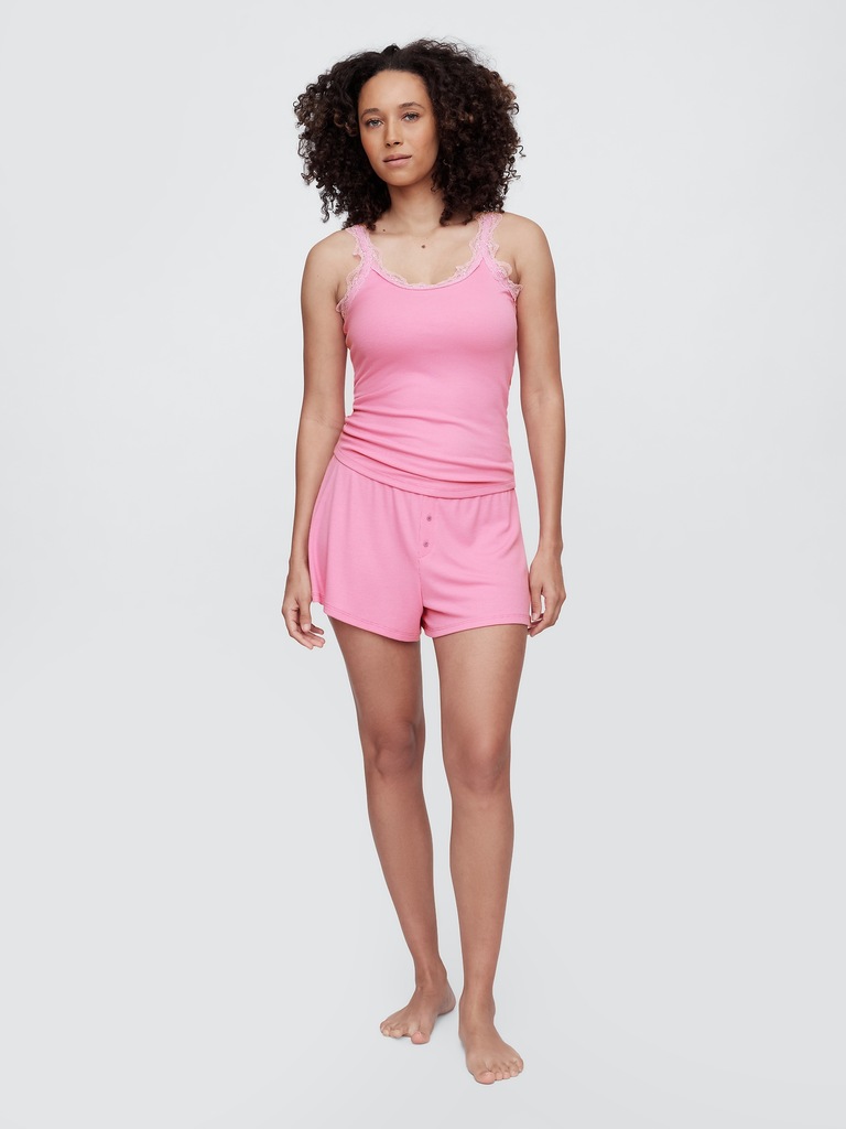 TENCEL Ribbed Scoopneck PJ Top