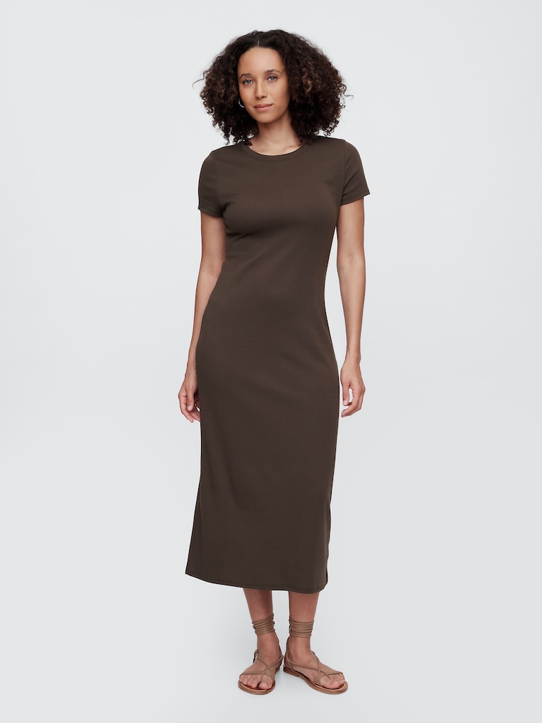 Cutout Midi T-Shirt Dress