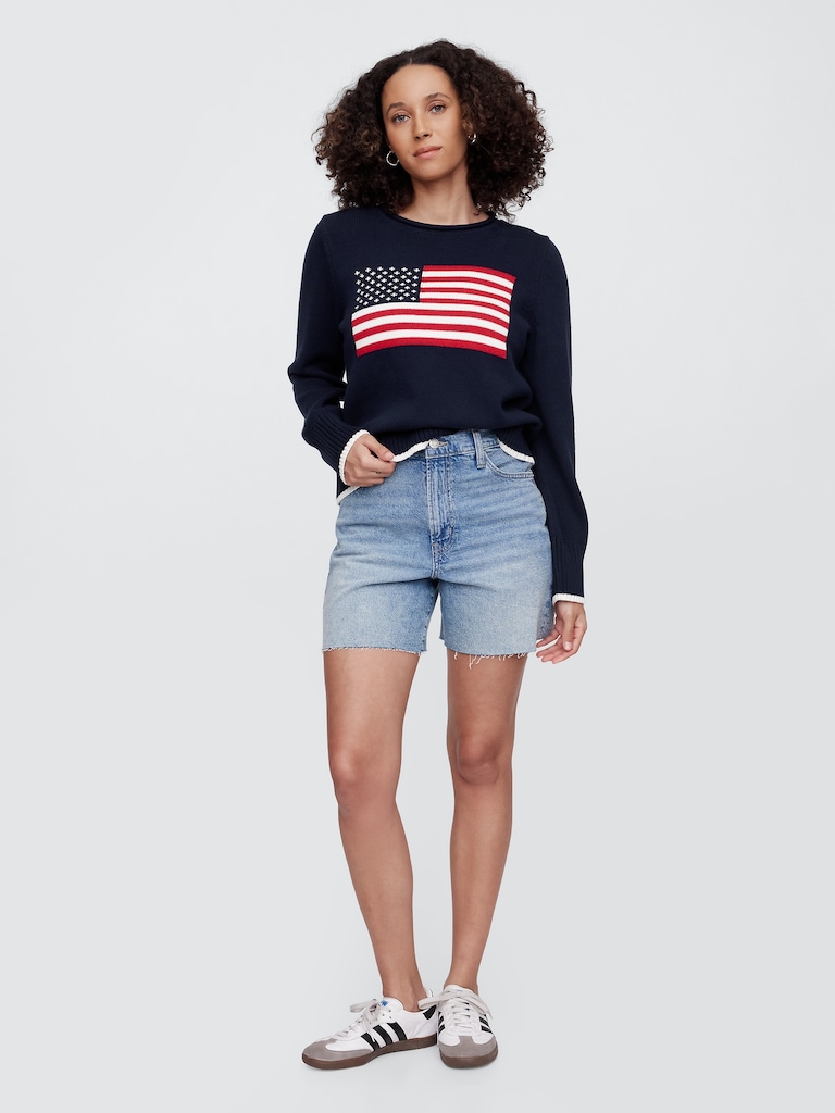 Roll Neck Americana Intarsia Sweater