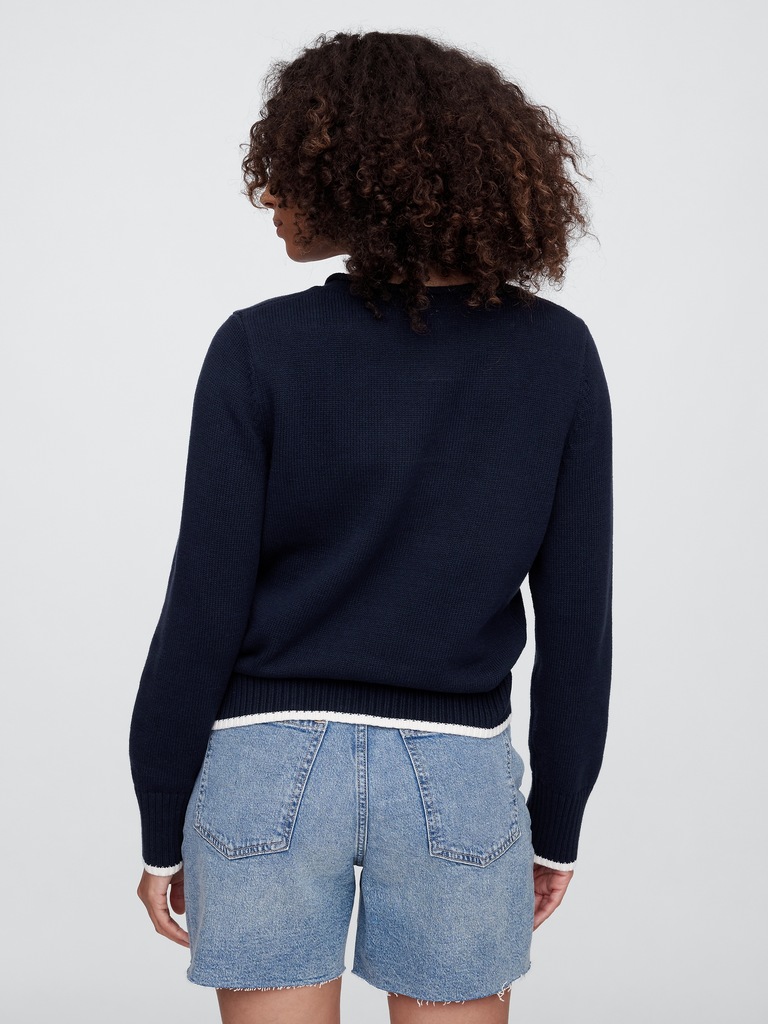 Roll Neck Americana Intarsia Sweater