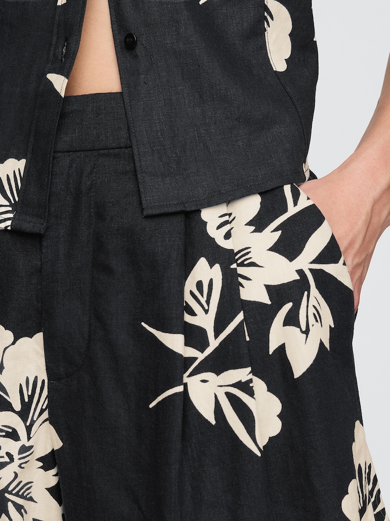 365 High Rise Linen-Blend Shorts