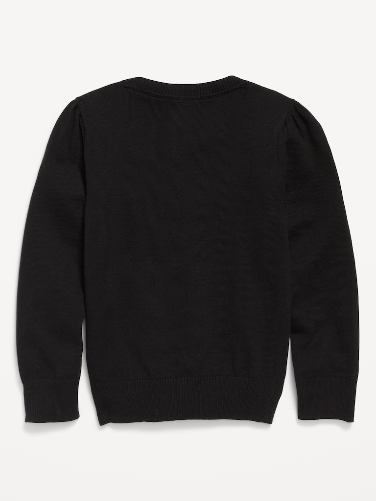 School Uniform Button-Up Cardigan for Girls