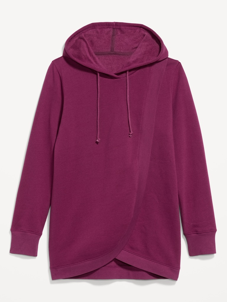 Maternity Cross-Front Nursing Pullover Hoodie