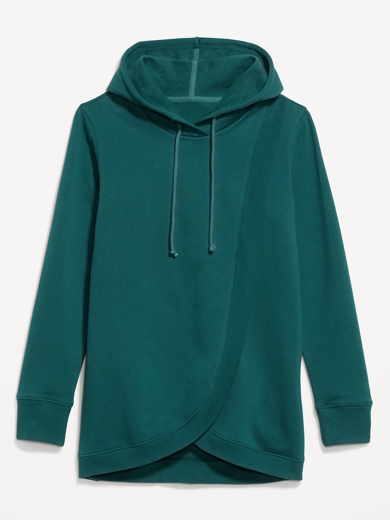 Maternity Cross-Front Nursing Pullover Hoodie
