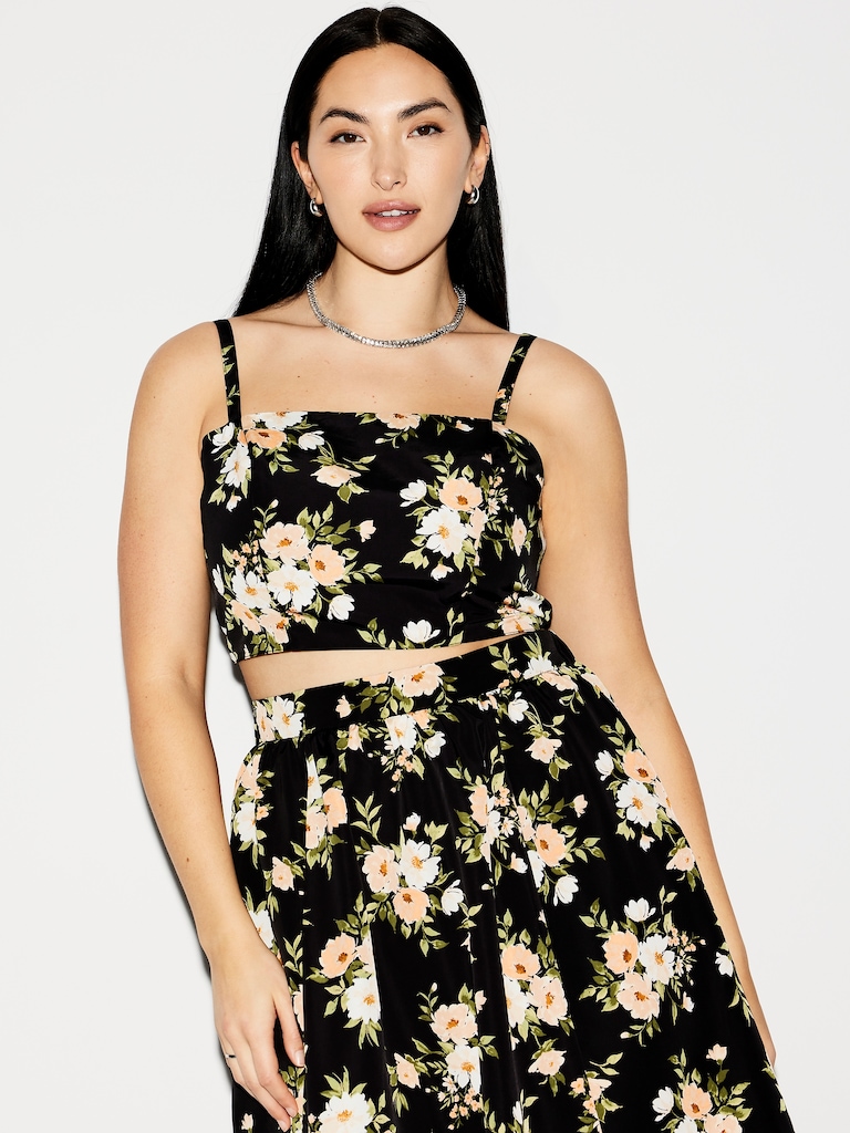 The Occasion by Old Navy Taffeta Cropped Tank Top