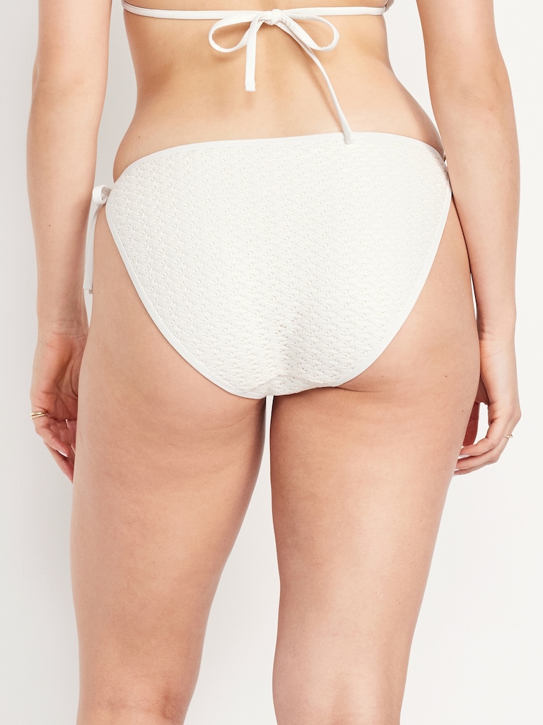 Crochet String Bikini Swim Bottoms