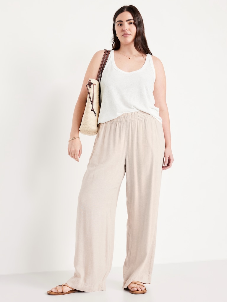 Linen-Blend Tank Top
