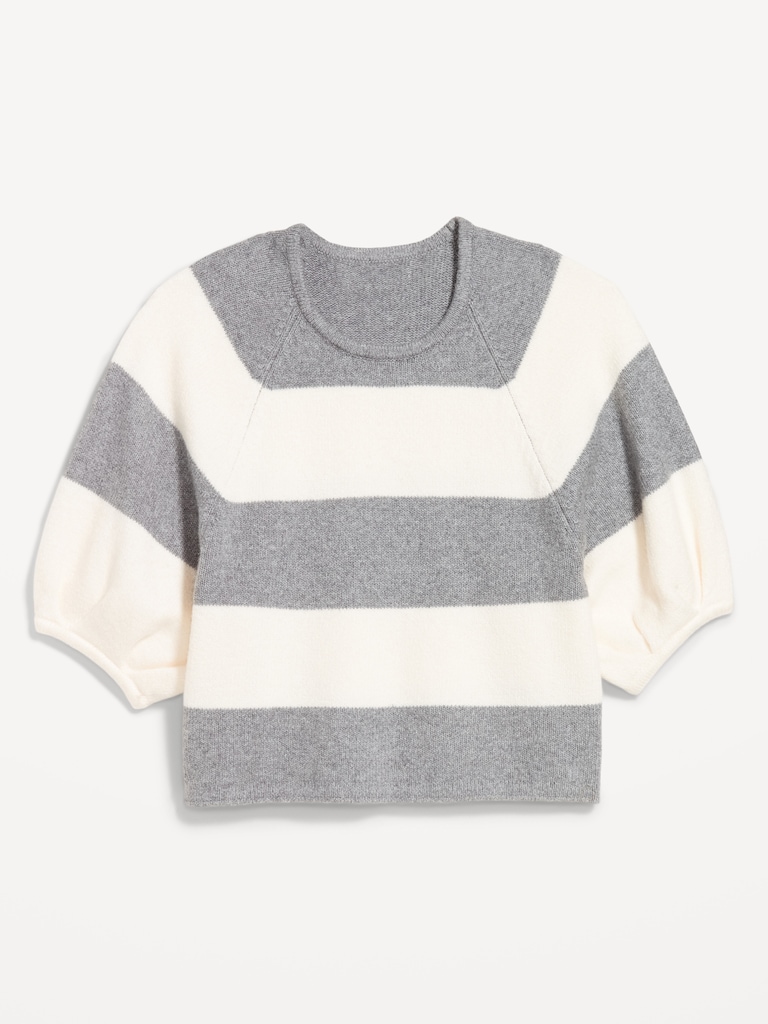 SoSoft Cropped Puff-Sleeve Sweater