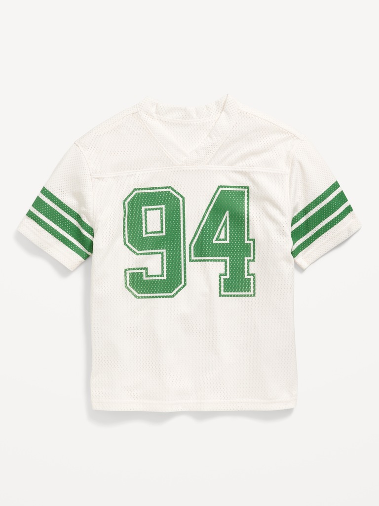 Oversized Boxy Mesh Graphic T-Shirt for Boys