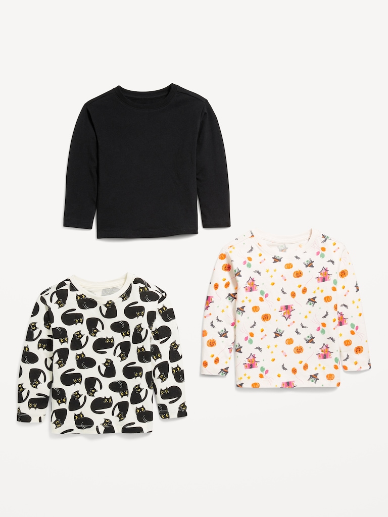 Long-Sleeve T-Shirt 3-Pack for Toddler Girls