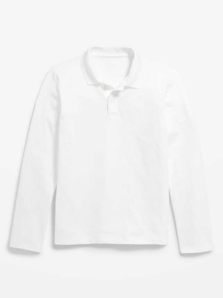 School Uniform Long-Sleeve Polo Shirt for Boys