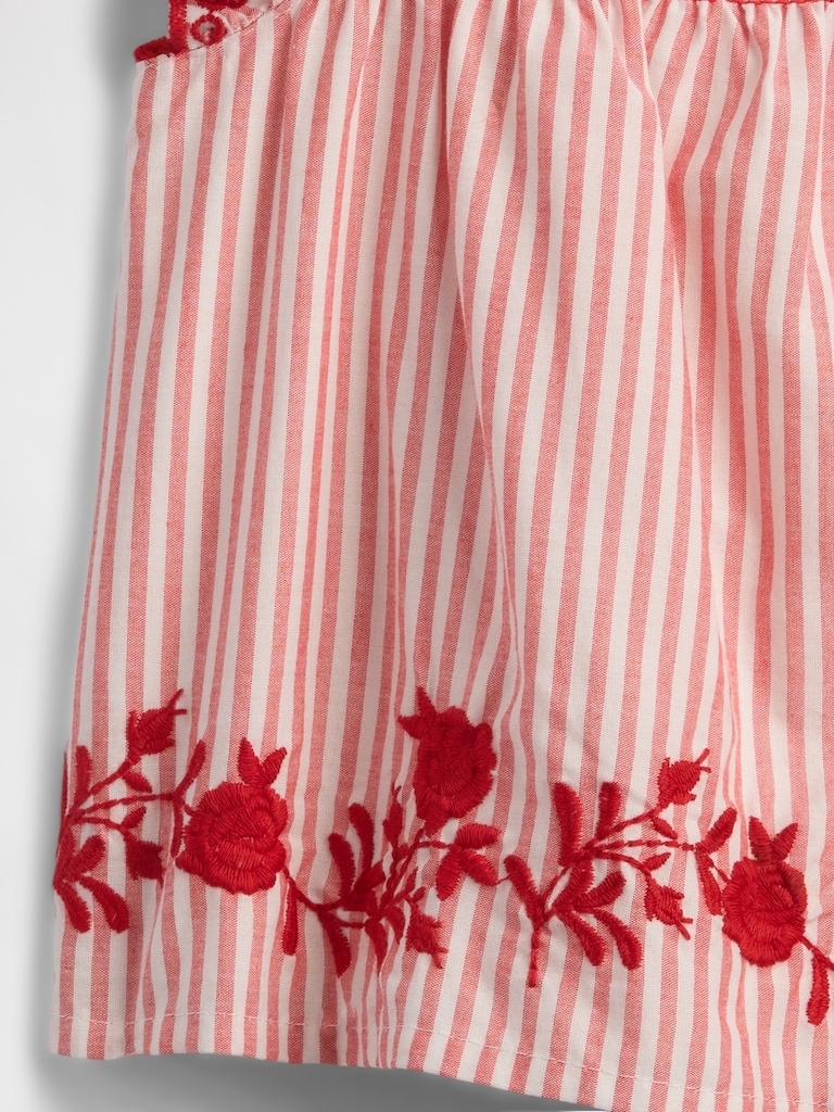 Baby Striped Poplin Outfit Set