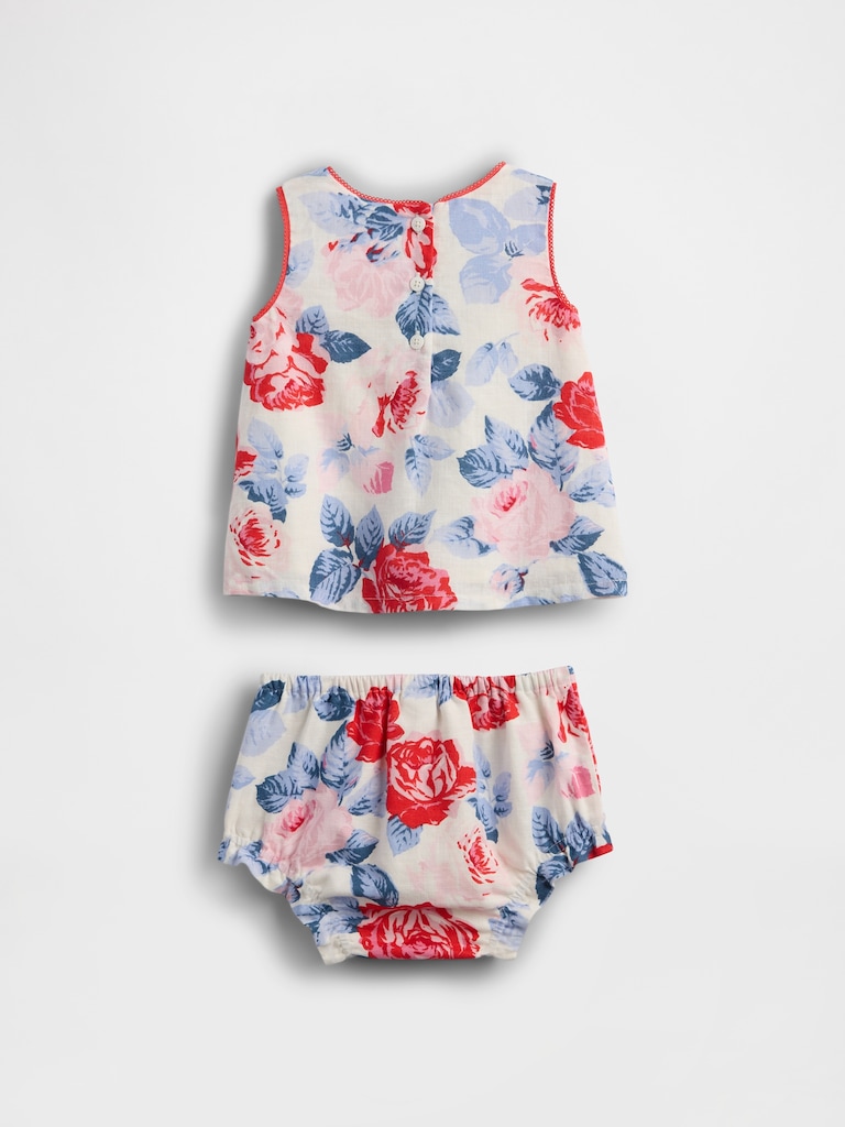 Baby Linen-Cotton Outfit Set