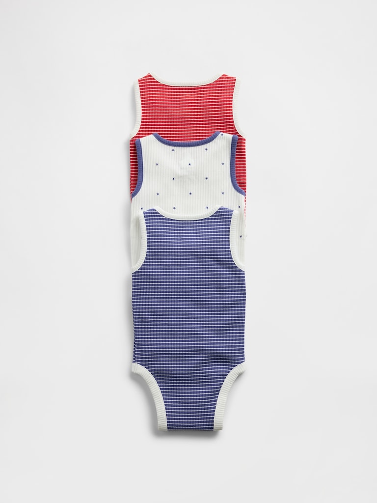 Baby First Favorites TinyRib Tank Bodysuit (3-Pack)