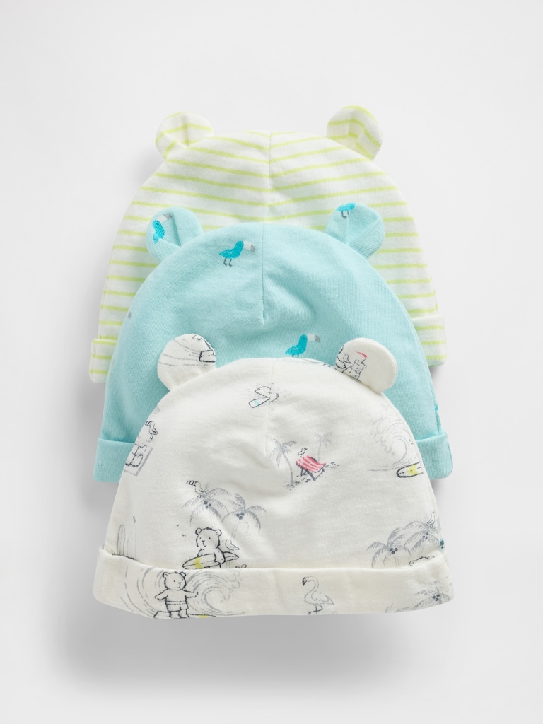 Baby First Favorites Organic Cotton Beanie (3-Pack)