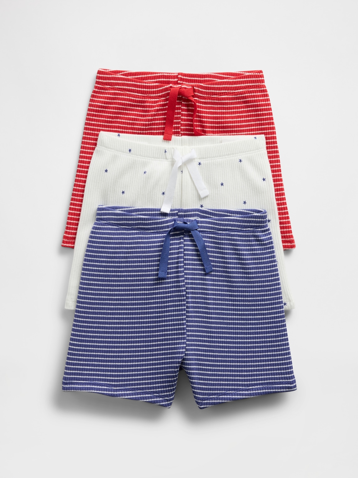 Baby First Favorites TinyRib Pull-On Shorts (3-Pack)