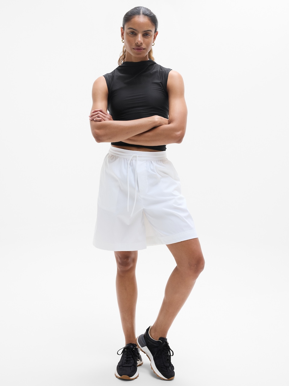 Drift Mid Rise Poplin Bermuda Short