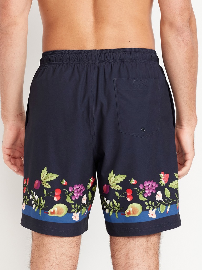 Printed Swim Trunks -- 7-inch inseam