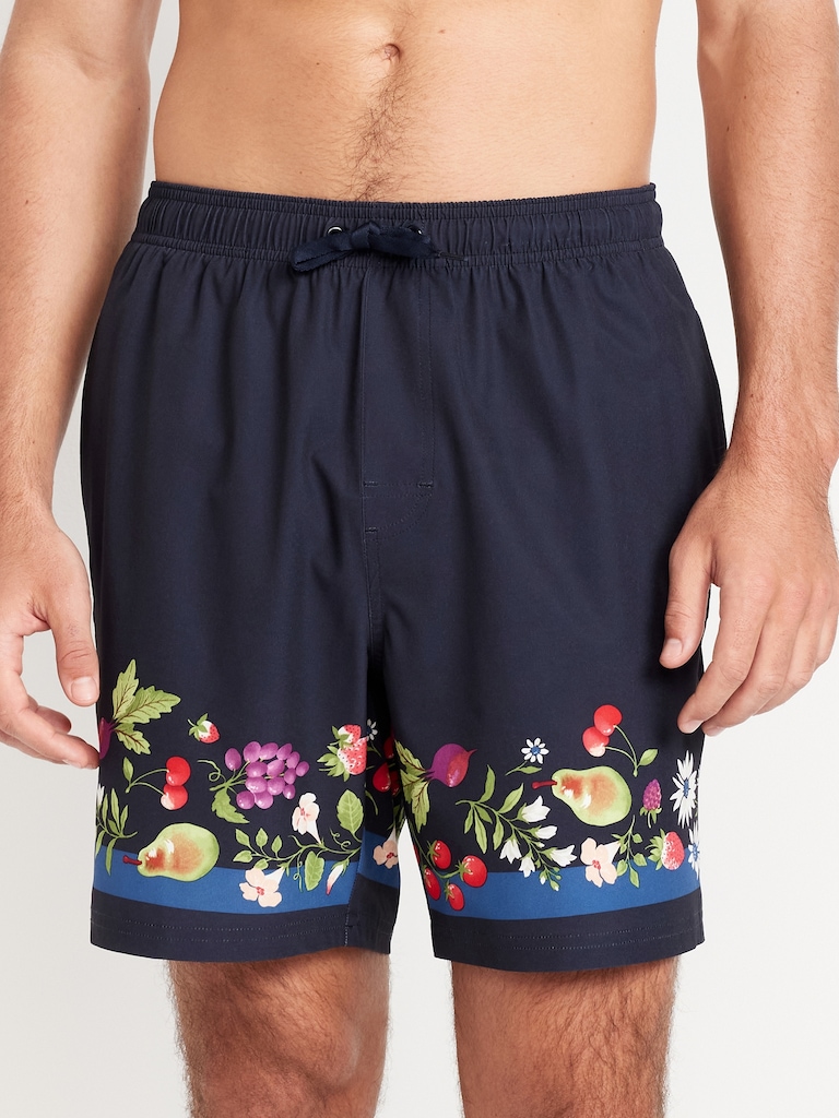 Printed Swim Trunks -- 7-inch inseam