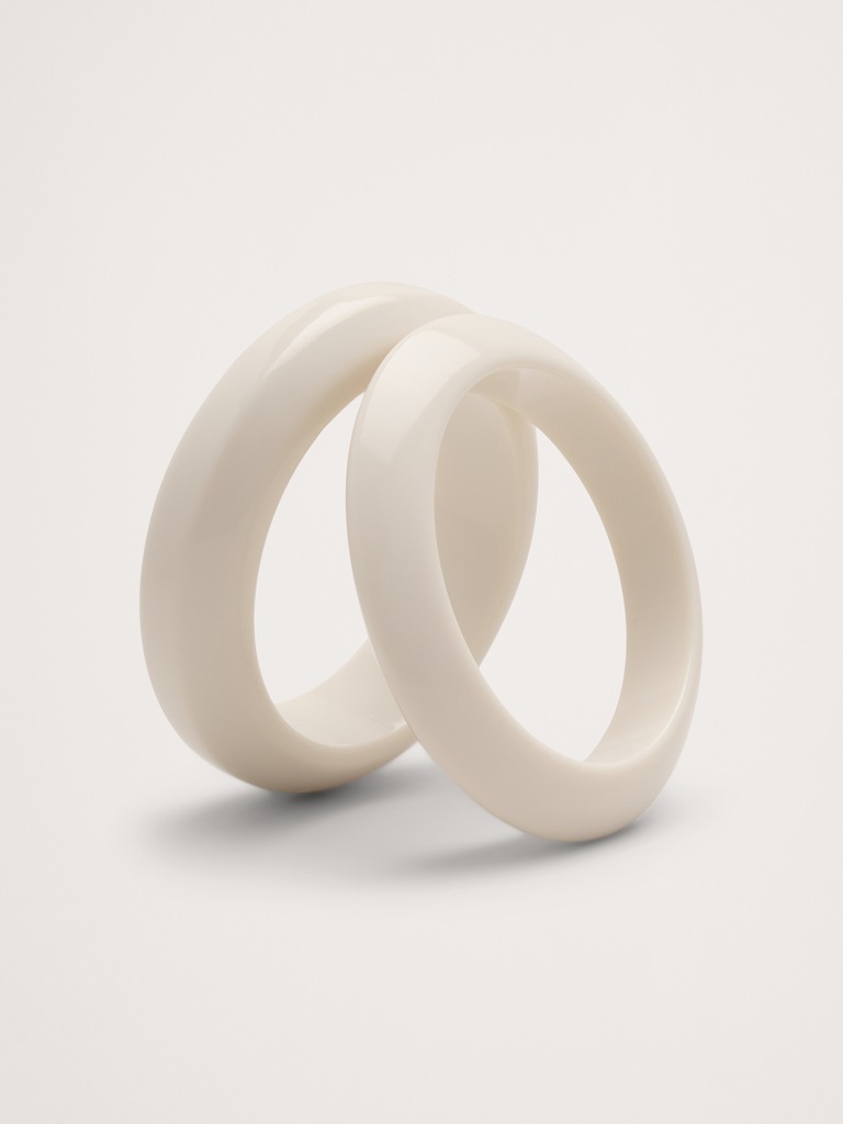 Curved Bangle Set Of 2 by Aureus + Argent