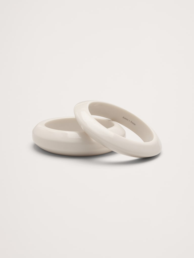 Curved Bangle Set Of 2 by Aureus + Argent