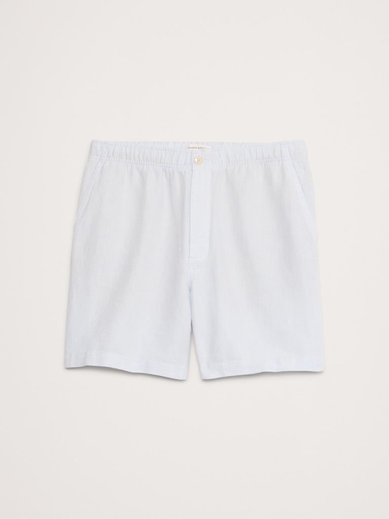 7" Linen-Cotton Pull-On Short