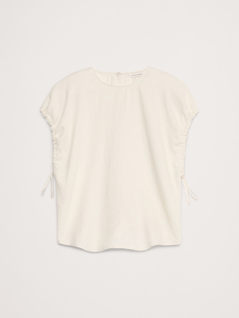 Oversized Linen Cinch Top