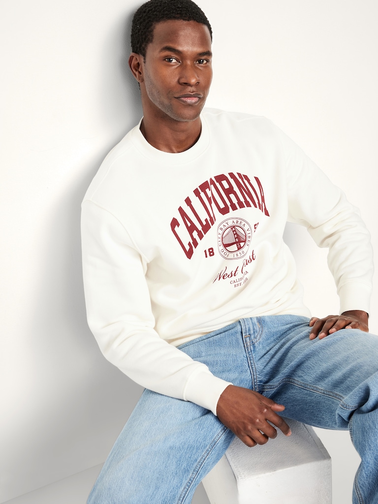 Loose Graphic Rotation Crew-Neck Sweatshirt