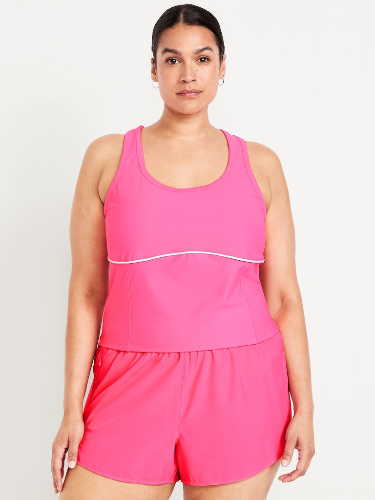 PowerSoft Racerback Cropped Shell Tank