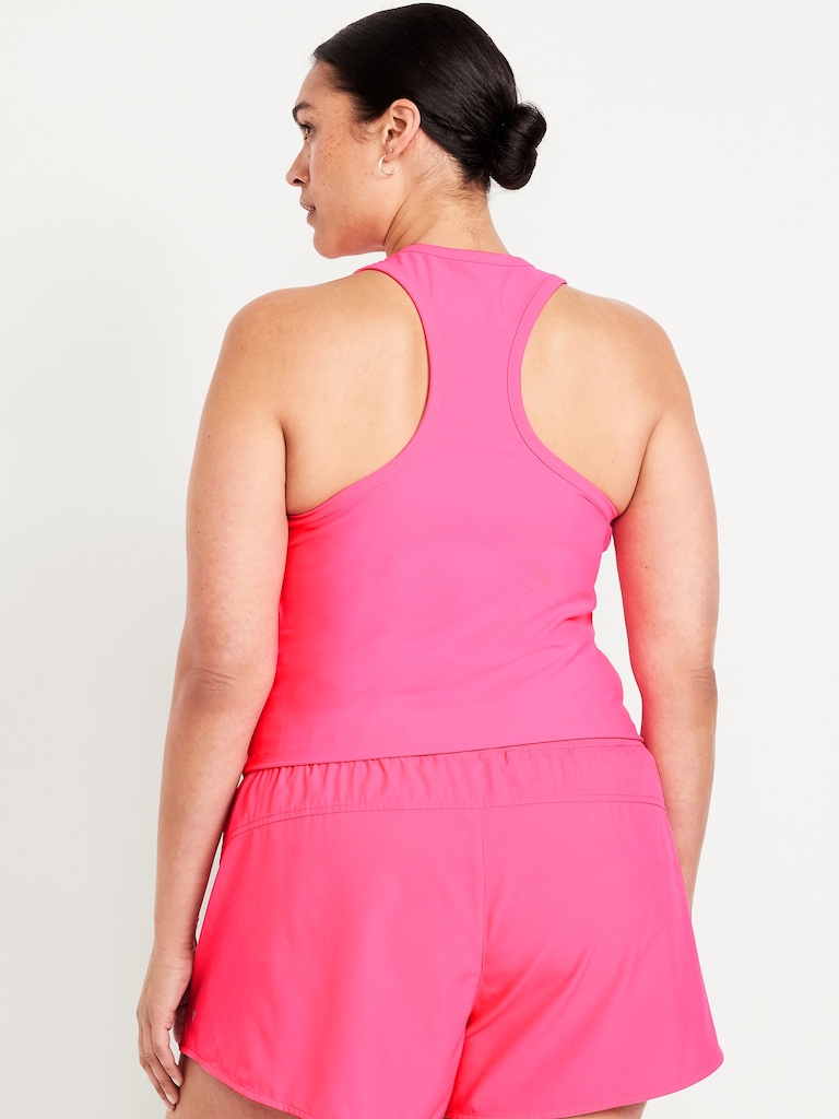 PowerSoft Racerback Cropped Shell Tank