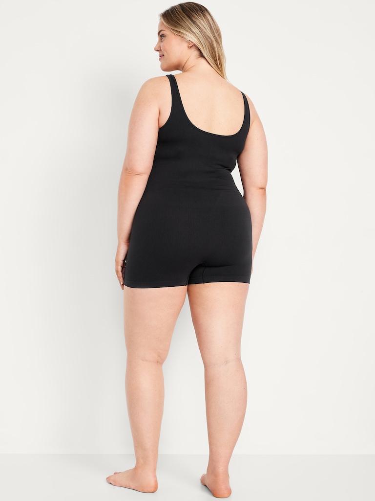 Seamless Ribbed Short Bodysuit