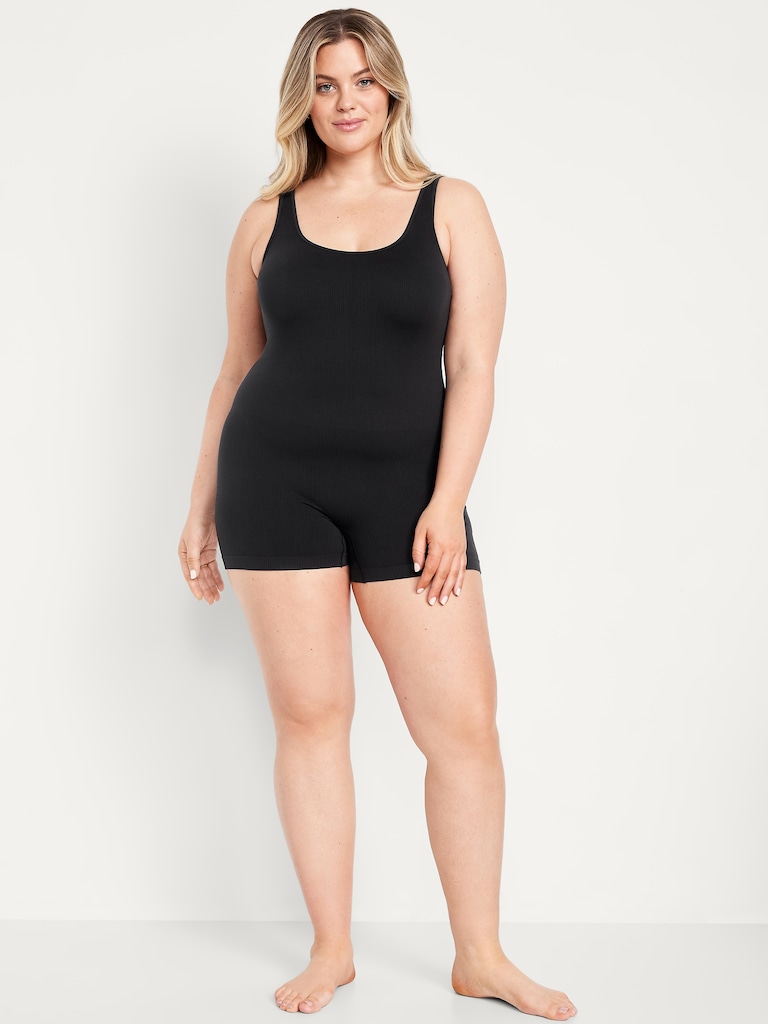 Seamless Ribbed Short Bodysuit