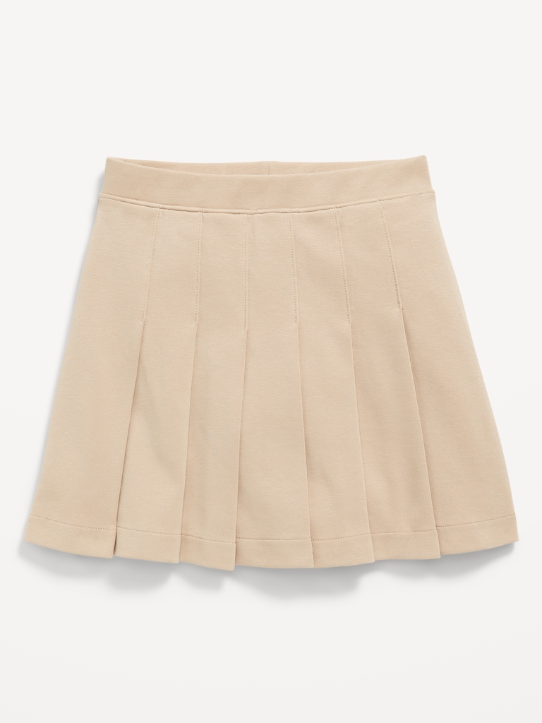 School Uniform Ponte-Knit Pleated Skort for Girls