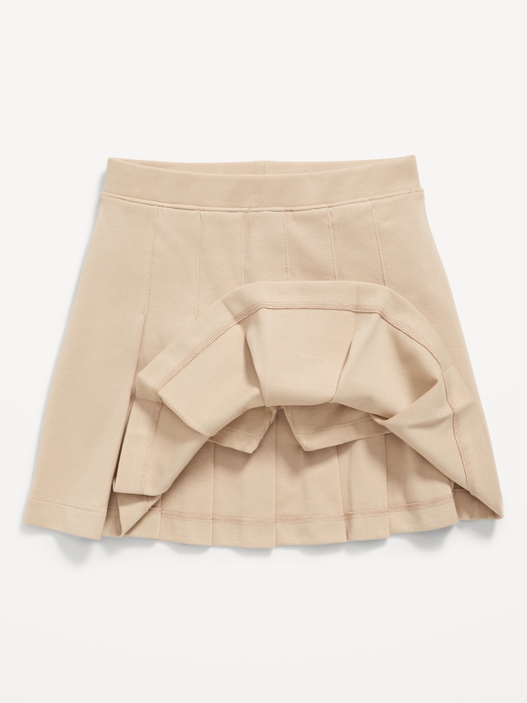 School Uniform Ponte-Knit Pleated Skort for Girls