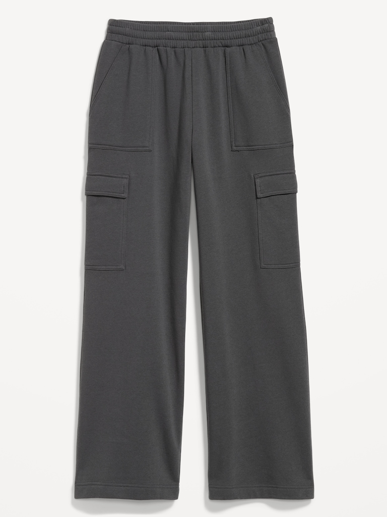 High-Waisted SoComfy Cargo Wide-Leg Sweatpants