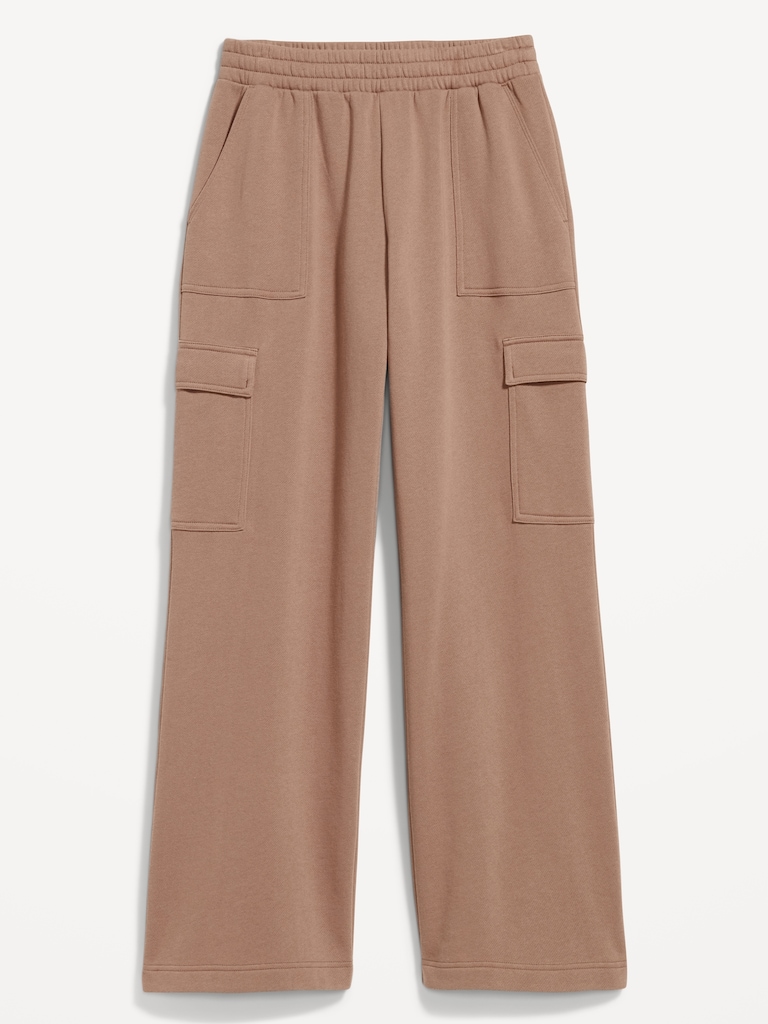 High-Waisted SoComfy Cargo Wide-Leg Sweatpants
