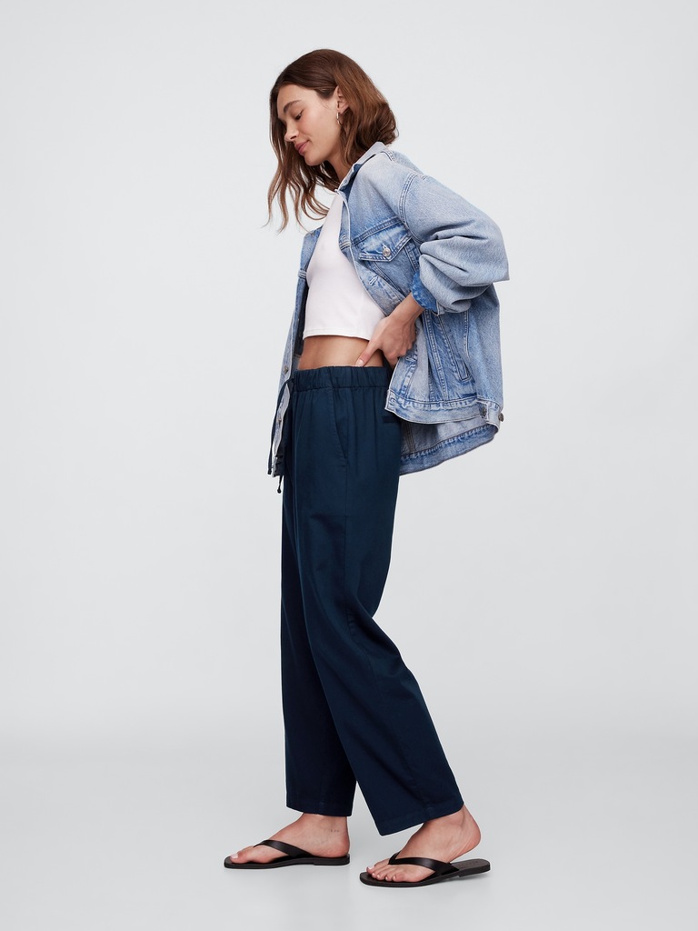 Mid Rise Easy Twill Pants