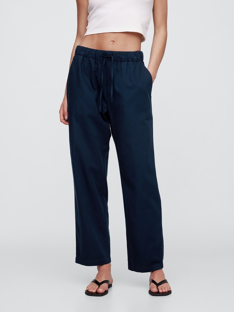 Mid Rise Easy Twill Pants