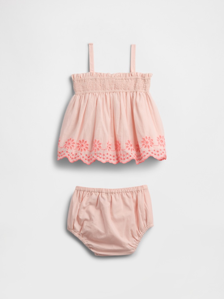 Baby Smocked Two-Piece Outfit Set