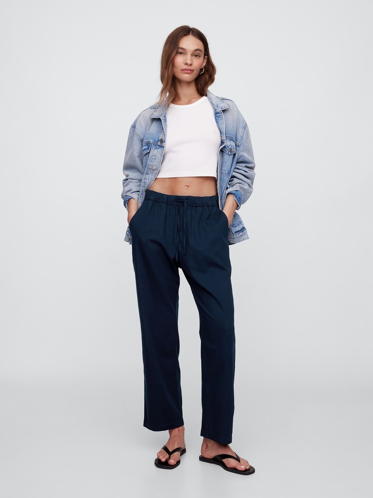 Mid Rise Easy Twill Pants