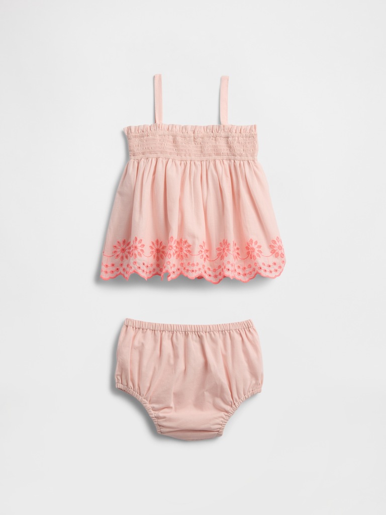 Baby Smocked Two-Piece Outfit Set